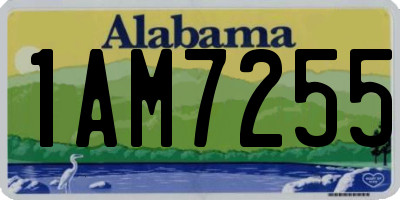 AL license plate 1AM7255