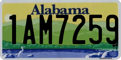 AL license plate 1AM7259