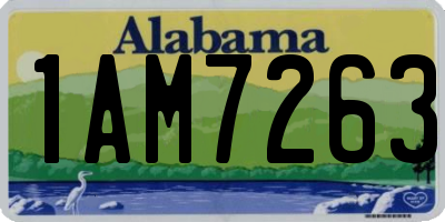 AL license plate 1AM7263