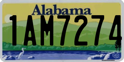 AL license plate 1AM7274