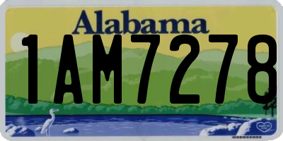 AL license plate 1AM7278