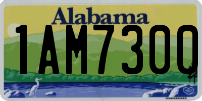 AL license plate 1AM7300