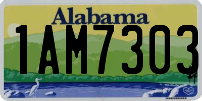 AL license plate 1AM7303