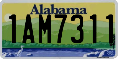AL license plate 1AM7311