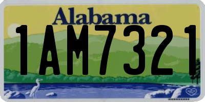 AL license plate 1AM7321
