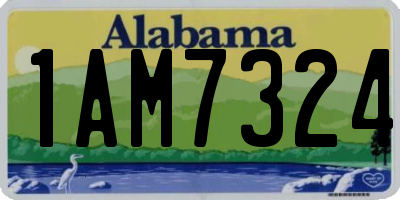 AL license plate 1AM7324