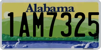 AL license plate 1AM7325