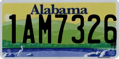 AL license plate 1AM7326