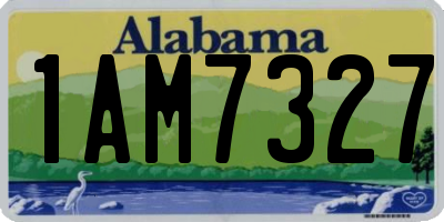 AL license plate 1AM7327