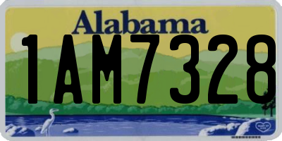 AL license plate 1AM7328