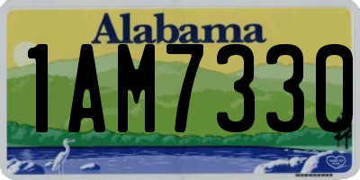 AL license plate 1AM7330