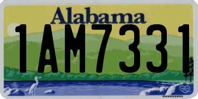 AL license plate 1AM7331