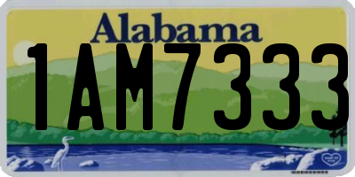 AL license plate 1AM7333