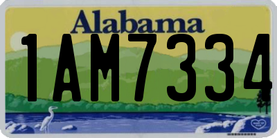 AL license plate 1AM7334