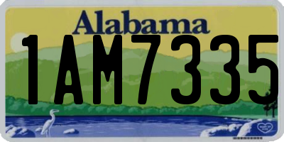 AL license plate 1AM7335