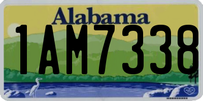 AL license plate 1AM7338