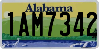 AL license plate 1AM7342