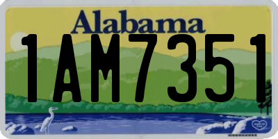 AL license plate 1AM7351