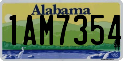 AL license plate 1AM7354