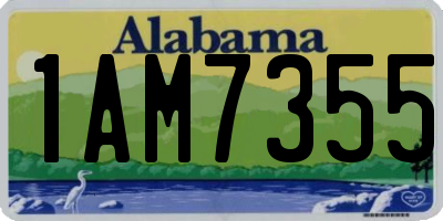AL license plate 1AM7355