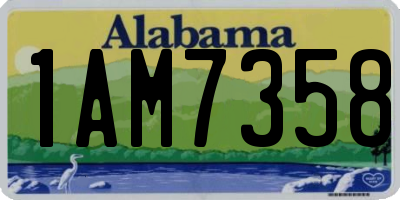 AL license plate 1AM7358