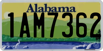 AL license plate 1AM7362