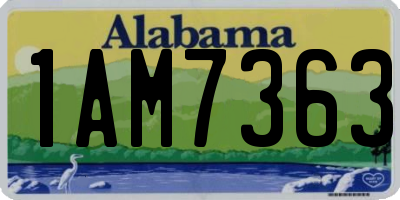 AL license plate 1AM7363