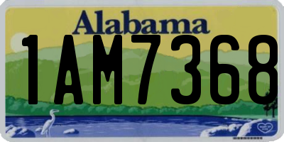 AL license plate 1AM7368