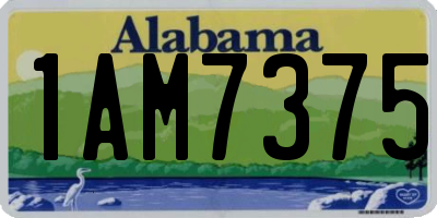 AL license plate 1AM7375