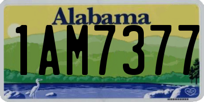AL license plate 1AM7377