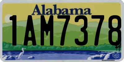 AL license plate 1AM7378