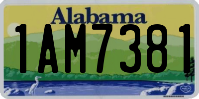 AL license plate 1AM7381