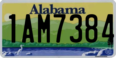 AL license plate 1AM7384
