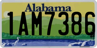AL license plate 1AM7386