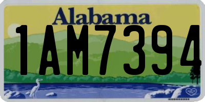 AL license plate 1AM7394