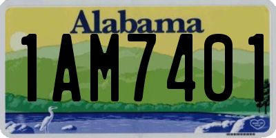 AL license plate 1AM7401