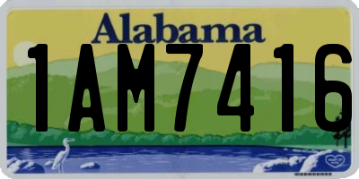 AL license plate 1AM7416