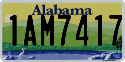 AL license plate 1AM7417