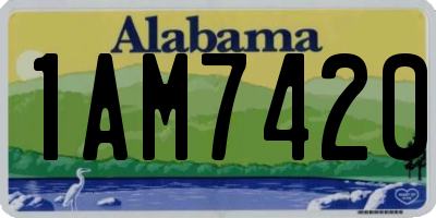AL license plate 1AM7420