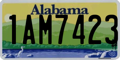 AL license plate 1AM7423