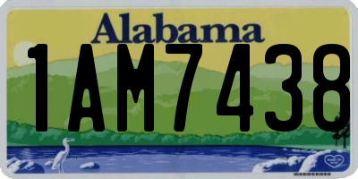 AL license plate 1AM7438
