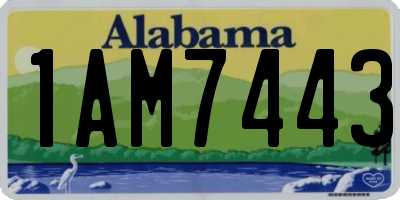 AL license plate 1AM7443