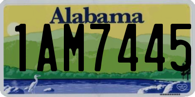AL license plate 1AM7445