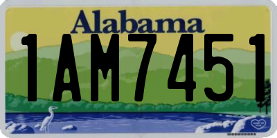 AL license plate 1AM7451