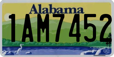 AL license plate 1AM7452