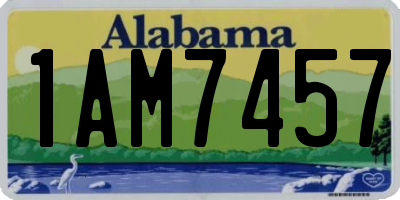 AL license plate 1AM7457