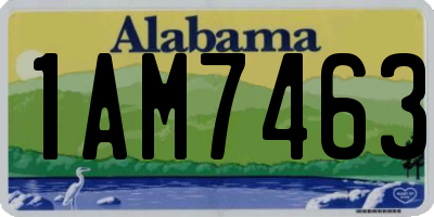AL license plate 1AM7463