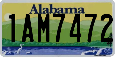 AL license plate 1AM7472
