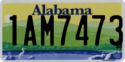 AL license plate 1AM7473