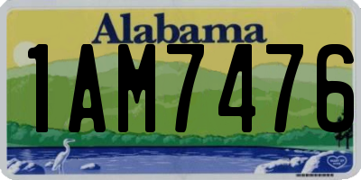 AL license plate 1AM7476